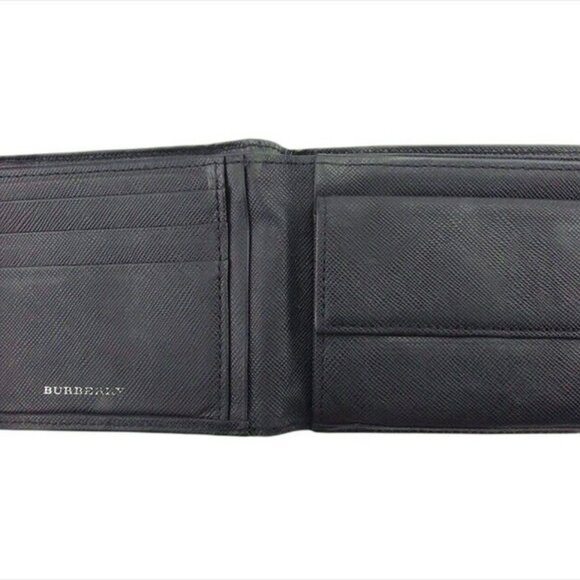 Burberry Bi -fold wallet embossed leather Authentic USED - Picture 9 of 9